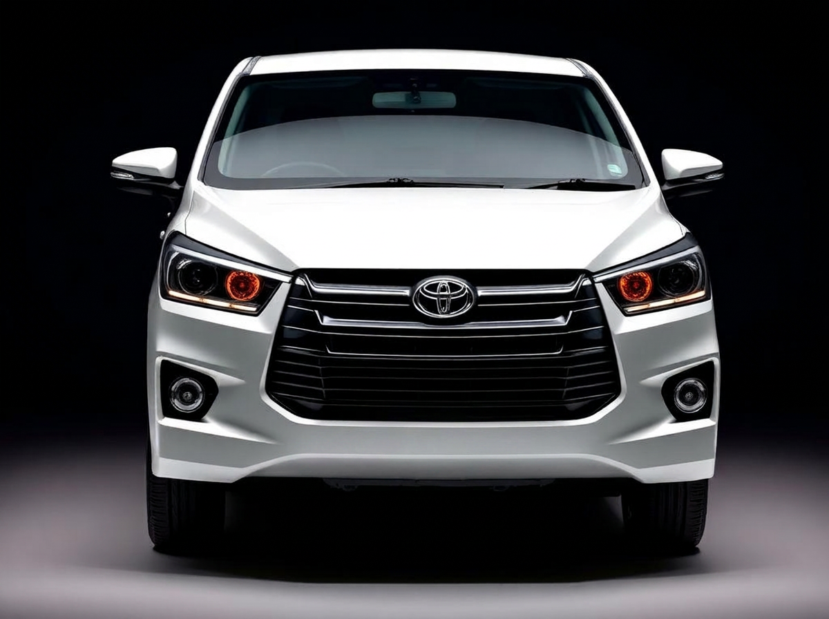 White Toyota Innova Crysta for outstation trips
